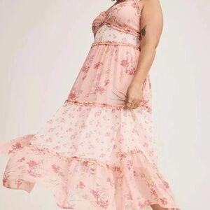 Torrid Maxi tiered cottage core country dress